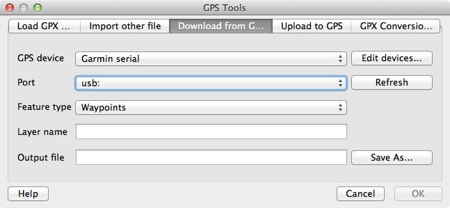 QGIS GPS Tools Plugin for data collection