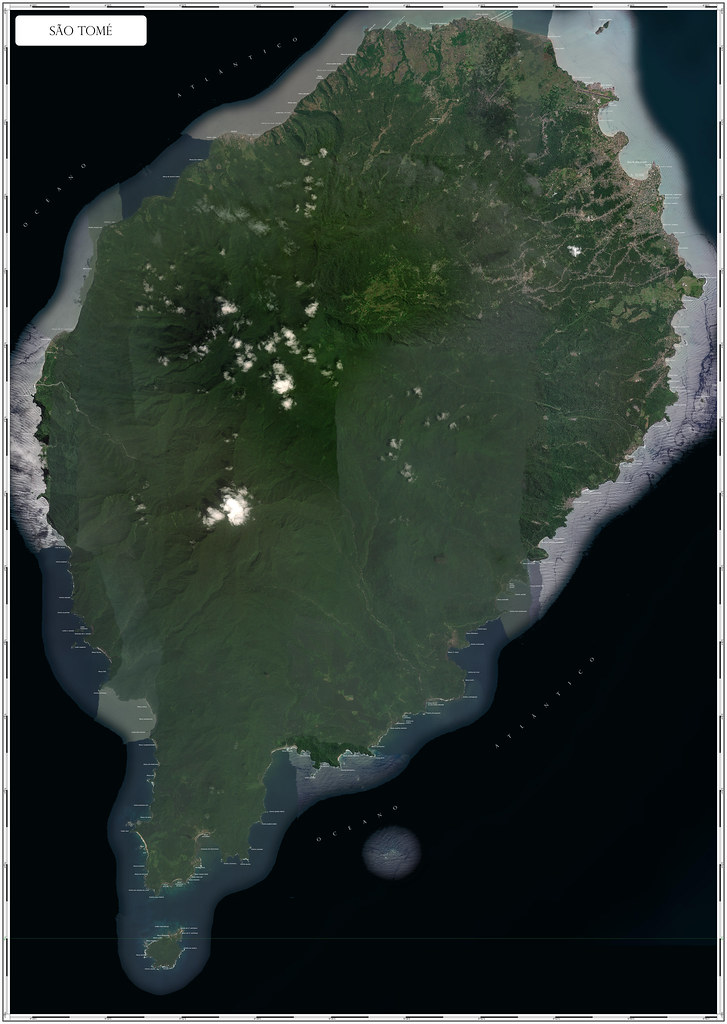 Satellite map of São Tomé