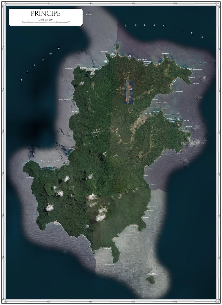 Satellite map of Príncipe