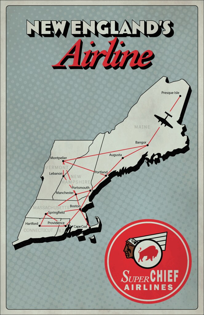 Fictional-Super-Chief-Airlines-New-England-Poster