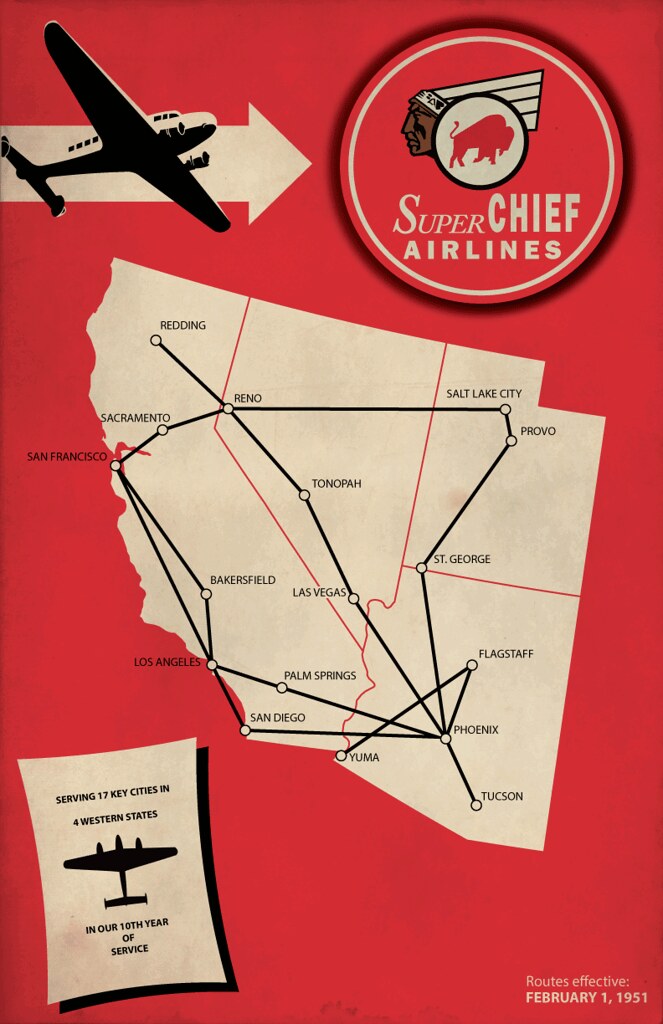 Super-Chief-Airlines-Southwest-States-Poster