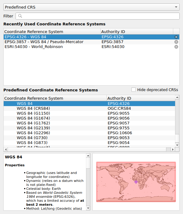 QgsCrsSelectionWidget