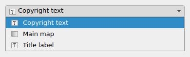 QgsLayoutItemComboBox in the expanded state