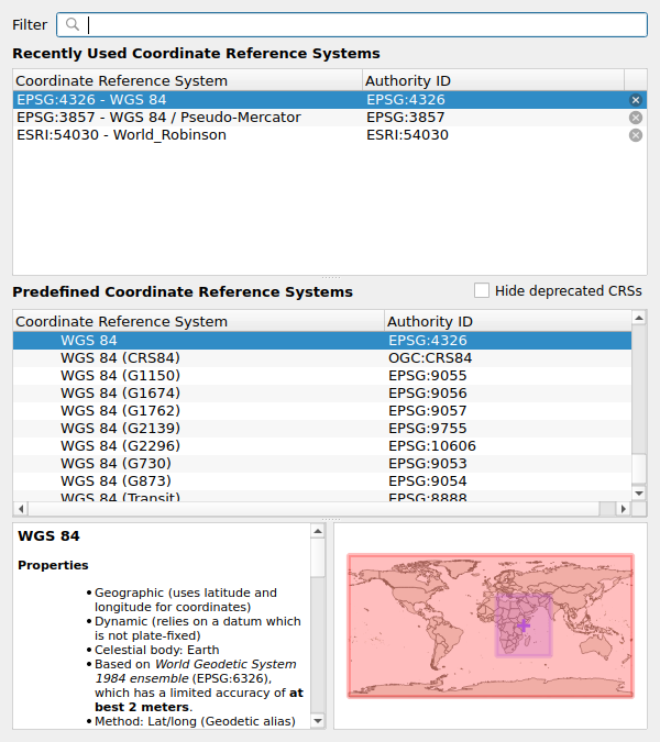 QgsProjectionSelectionTreeWidget
