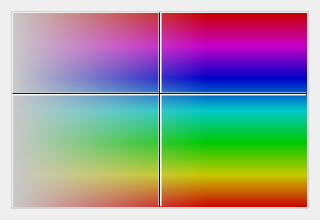 QgsColorBox using the QgsColorWidget.ColorComponent.Value component