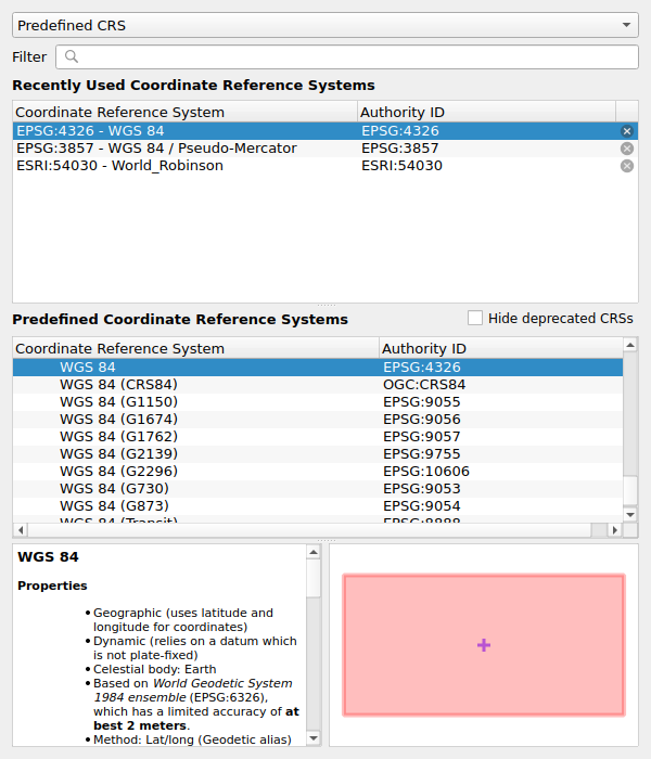 QgsCrsSelectionWidget